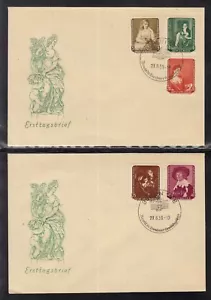 U 01 ) East Germany DDR 1959 Dresden Gallery Paintings Set of 2 beautiful FDC - Picture 1 of 1
