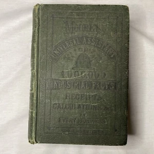 Antique Moore's Universal Assistant Or One Million Industrial Facts HC Book - Imagen 1 de 7