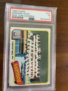 1980 Topps Dodgers Team PSA 5 - Bild 1 von 2