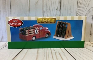 Lemax Christmas Vail Village Tree Delivery Set Red Truck Green Trees Stand NEW - Picture 1 of 4