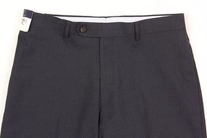 Men's RALPH LAUREN Blue Black Gray Plaid Flat Front Dress Pants 33x30 NWT NEW - Picture 1 of 5