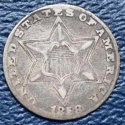 1858 Three Cent Silver Trime 3c Better Grade #70889 - Image 1 of 2