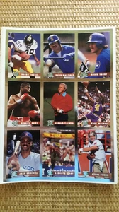 LEGENDS SPORTS MAGAZINE UNCUT 9 PLAYER SHEET FOIL CARDS Barry Foster - Picture 1 of 1