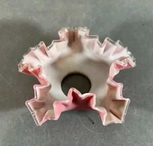 Antike rosa gefasste satinierte Glas viktorianische Boboche - Bild 1 von 5