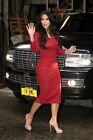 Kim Kardashian Beautiful In Red Lace Dress 8x10 Picture Celebrity Print