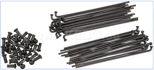 Rear Wheel Spoke Set Stainless Steel, black burnished (18"), incl. nipples - Bild 1 von 1