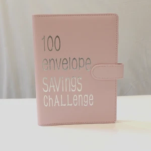 100 Envelope Money Savings Challenge Binder A5 Budget Book Pink (Binder Only) - Picture 1 of 7