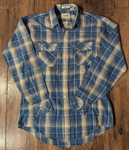 VTG Manfit by Campus Tallman Men's Dress Shirt Never Iron Size Large 16-16 1/2 - Picture 1 of 17