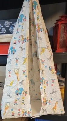 Vintage 1970 Circus Themed Hanging Diaper Stacker 26"×13" - Image 1 of 4