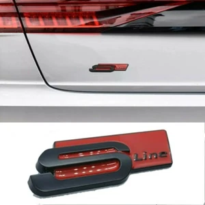 STEMMA ADESIVO S-LINE COMPATIBILE AUDI A1 A3 A4 A5 A6 A7 A8 Q2 Q3 Q5 Q8 TT BADGE - Foto 1 di 6