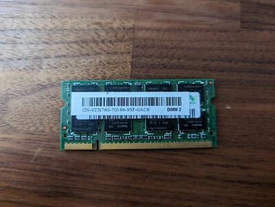 Memoria RAM CN-0TX760 DIMM Dell (Kingston) 1 GB 2Rx16     Foto 1 de 2