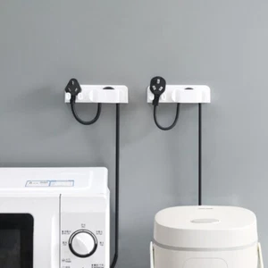 Plug Holder Wall Power Cord Storage Hook Wrapper Wire Finishing Storage Rack - Afbeelding 1 van 8