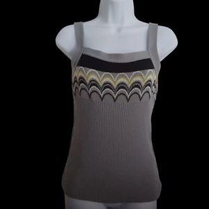 Vintage No Boundaries Gray Ribbed Tank Y2K M - Picture 1 of 8