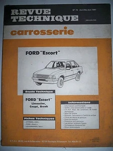 FORD Escort - Revue Technique Carrosserie - Picture 1 of 1