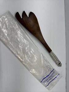 Rose Ballet by International Sterling Silver- 1 Piece of Salad Set, wooden end - Picture 1 of 5