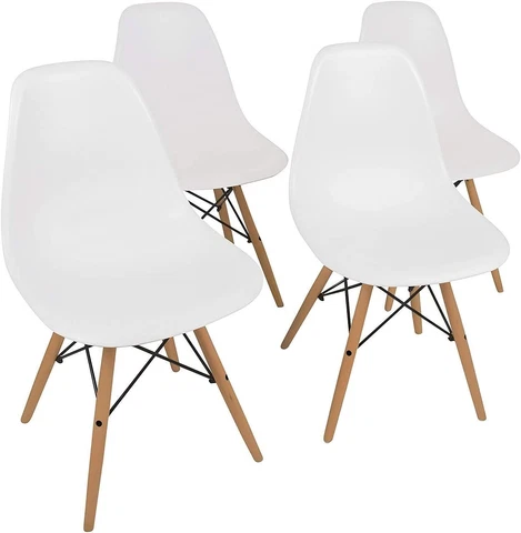 UrbanMod Mid-Century Modern Style Dining Chairs - Set of 4 *NEW* Cover