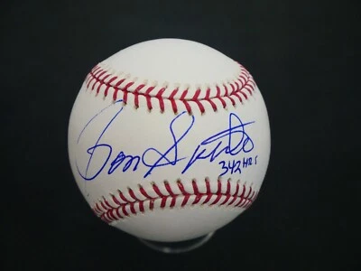 RON SANTO SIGNED BASEBALL WITH "342 HRS" INSCRIPTION JSA COA *B1321 - Image 1 of 4