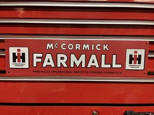 VTG IH International Harvester McCormick Farmall Advertising Sign 5”x20” Tractor - Picture 1 of 4