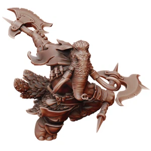 Loxodon Barbarian Warlord - Dungeons and Dragons - Fantasy miniatura da tavolo - Foto 1 di 1