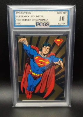 The Return of Superman Gold Foil #SP2 (1993) Skybox Graded 10 FCGS POP 1 GEM-MT - Image 1 of 2
