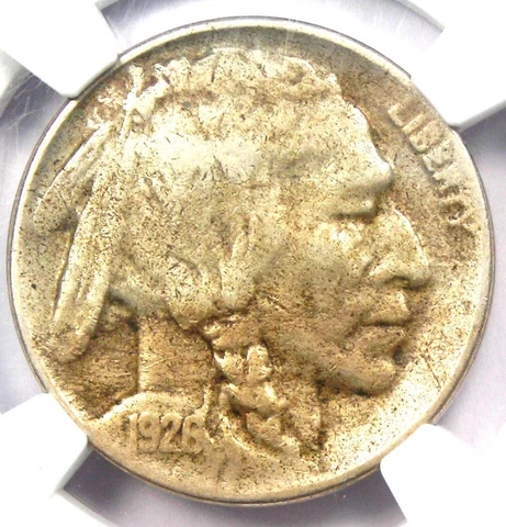 1926-S Buffalo Nickel 5C Coin - Certified NGC XF40 (EF40) - Rare in XF Cover