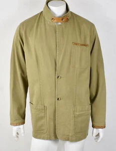 Vintage ORVIS Tan Cotton Twill ZAMBEZI JACKET Outdoor Hunting Safari Coat 46L - Picture 1 of 7