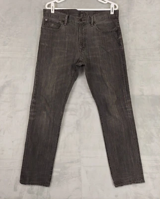 Denim & Supply Ralph Lauren Slim Desteñido Negro Denim Para Hombres 34x30 Envejecido Foto 1 de 4