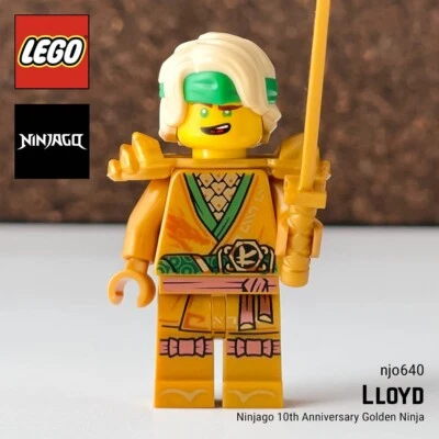 LEGO Lloyd 10 Aniversario Ninja Dorado Minifigura Njo0640/Njo640 Ninjago - Imagen 1 de 4