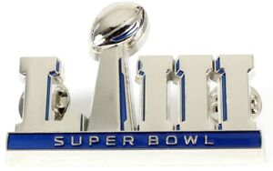 Super Bowl LIII 53 Large Logo Pin New England Patriots vs Los Angeles Rams