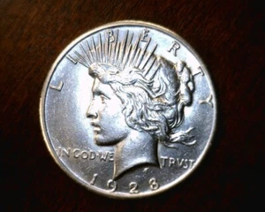 Key Date Blast White 1928-p Peace Silver Dollar United States Mint Coin - Picture 1 of 2