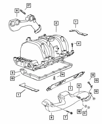 Genuine Mopar 2001-2003 Dodge Ram 1500 Exhaust Manifold Front Right 53030872AB - Image 1 of 1