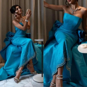 Customized Evening Dresses Sparkle Strapless Mermaid Prom Beading Sequins2025HOT - Picture 1 of 12