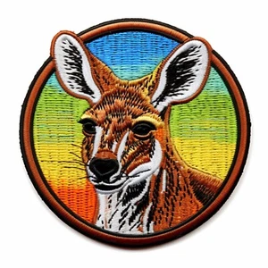Parche de canguro apliques plancha ropa, Australia, animales salvajes insignia Wallaby - Imagen 1 de 12