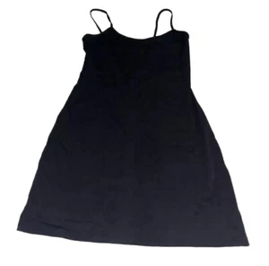 Mini vestido corto ceñido al cuerpo negro grande con tiras de espagueti para mujer - Imagen 1 de 5