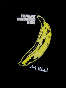 NEW  MENS "VELVET UNDERGROUND"  ANDY WARHOL BLACK AND YELLOW TEE SIZE LRG - Picture 1 of 2