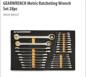 Gearwrench 28pc Ratcheting Combination Metric Wrench Set w/ Foam Tray 12pt NEW - Bild 1 von 1