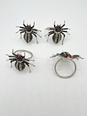 Williams Sonoma Araña Servilleteros Cuentas Joyas Juego de 4 Sin Caja Foto 1 de 3