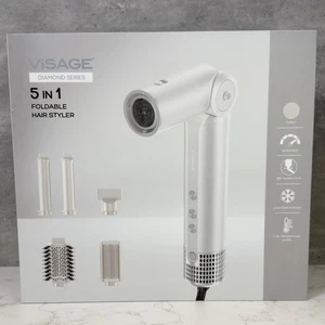 ALDI Visage Faltbarer 5 in 1 Haartrockner Styler - SILBER - Bild 1 von 2