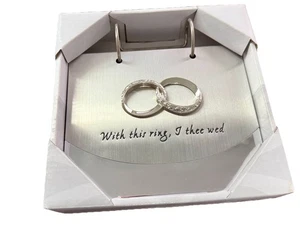 Silver Malden Photo Album 4x6 Wedding Flip Display Gift With This Ring, New ! - Picture 1 of 2