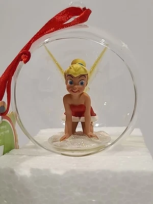 Cuaderno de bocetos de la tienda Disney 2012 vidrio Santa Tinker Bell globo adorno de Navidad Foto 1 de 4