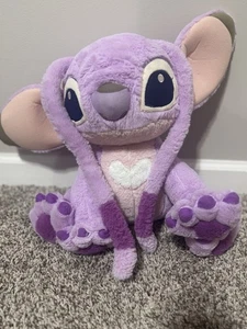 Disney Big Feet Lilo & Stitch Angel Peluche Suave 14" Rosa Alien Girlfriend - Imagen 1 de 10