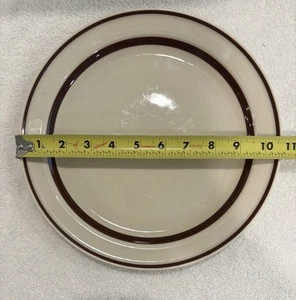 Orbit Stoneware 221 Brown Dinner and Salad Plates by Sango - Picture 1 of 4