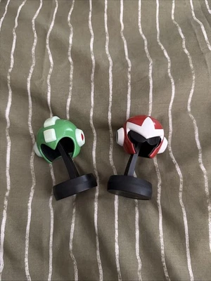 Mega Man Mini Helmet Replica Capcom LootCrate Exclusive x2 (Red & Green)  - Image 1 of 4