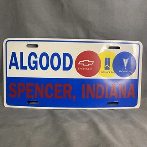 Algood Chevrolet Oldsmobile Dealership Booster License Plate Spencer Indiana - Picture 1 of 2