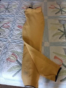 Equetech Yellow Cotton Breeches Size 30" Good Condition - Picture 1 of 14