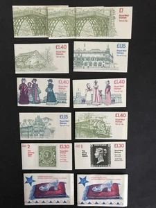 GB 1980's Etc Group of 13 R/M Stamp Booklets Complete/UM. - Picture 1 of 2
