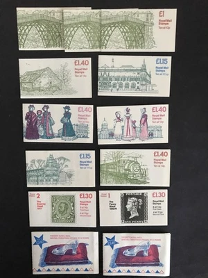 GB 1980's Etc Group of 13 R/M Stamp Booklets Complete/UM. - Image 1 of 2