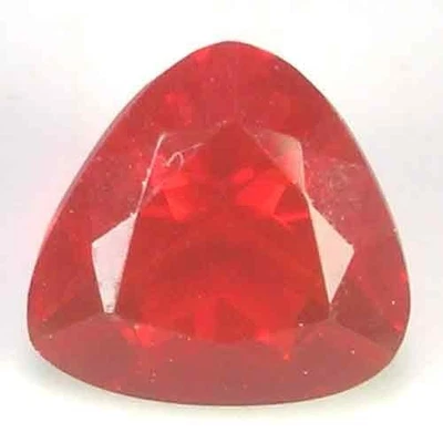 SPECTACULAR GEM NATURAL MEXICAN FIRE ORANGE COLOR FIRE OPAL - TRILLION CUT - Image 1 of 3