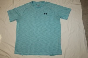 UNDER ARMOUR "THE TECH TEE" KURZÄRMLIGES TÜRKISFARBENES HERRENHEMD GRÖSSE LARGE - Bild 1 von 5