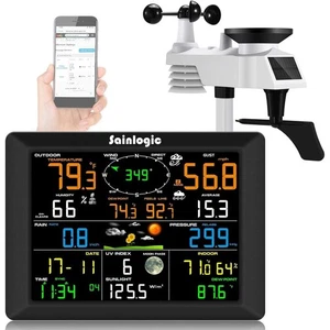 Sainlogic WiFi Weather Station, 8.3 inch Large Display Wireless Indoor Weathe... - Picture 1 of 7